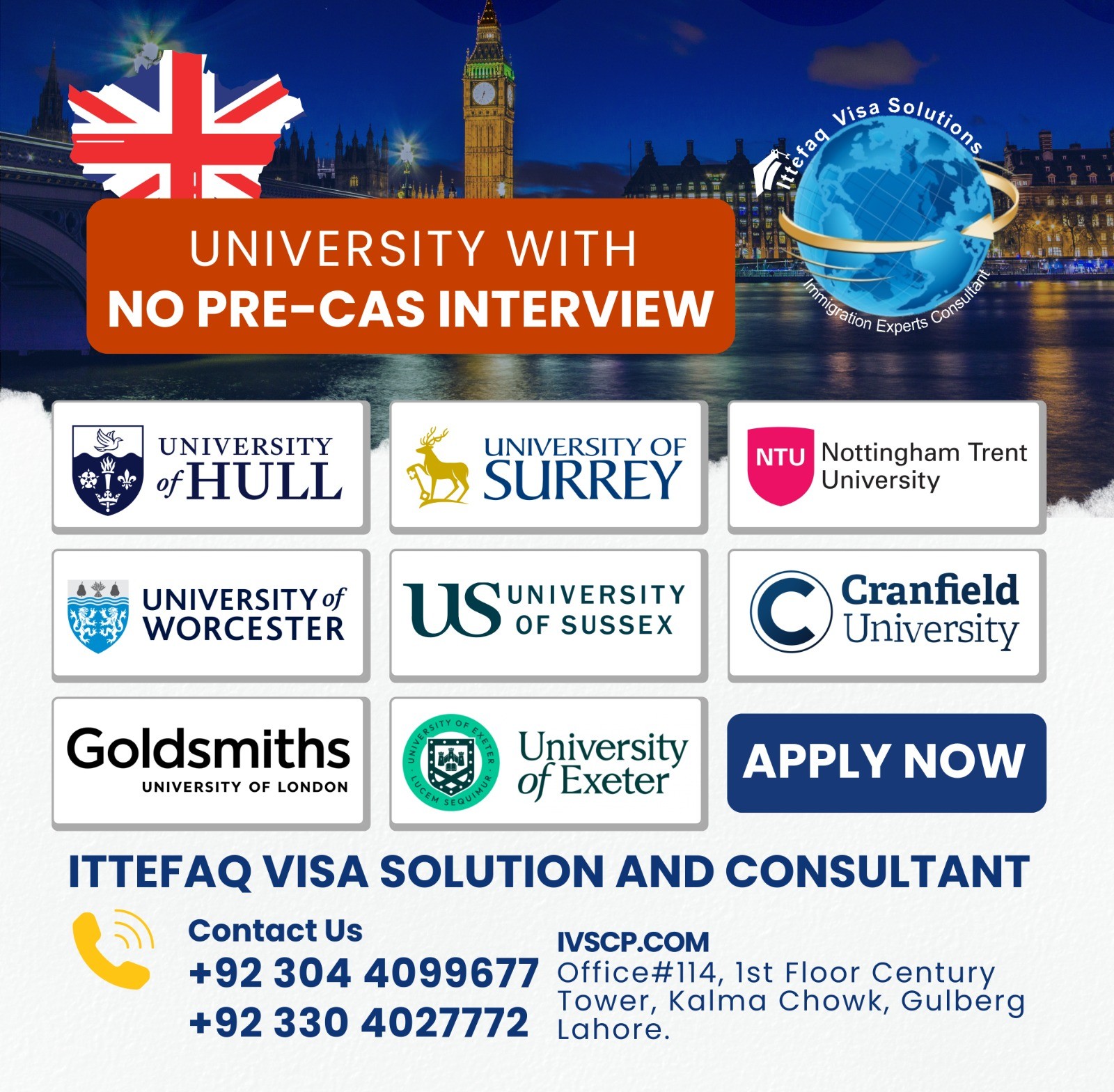 CAS Without Pre-Interview Study in UK